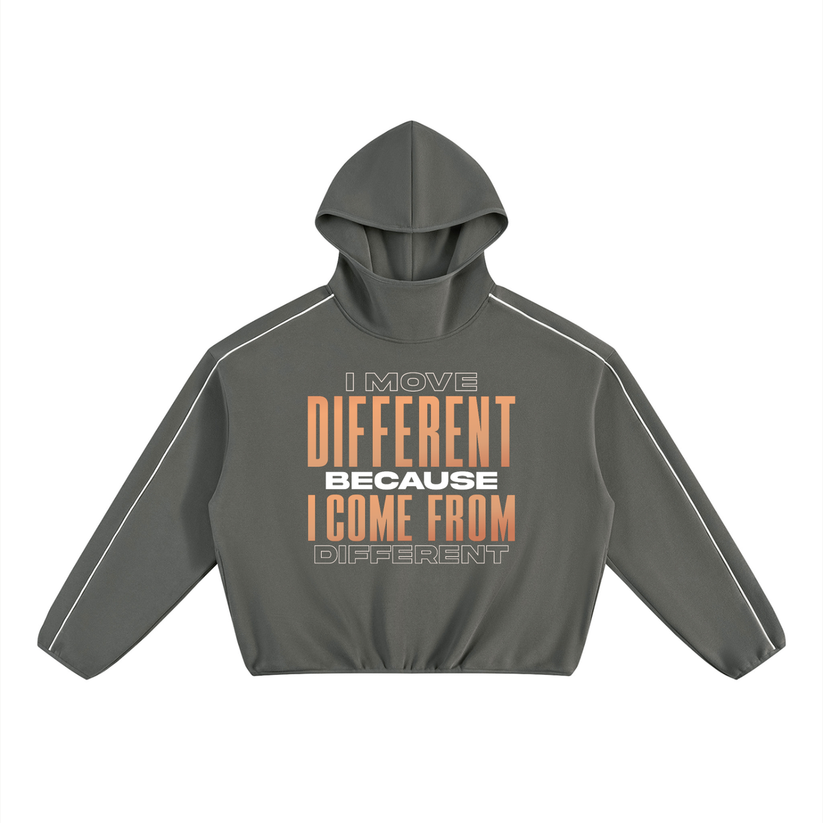 I Move Different Unisex Boxy Piping Fleece Hoodie