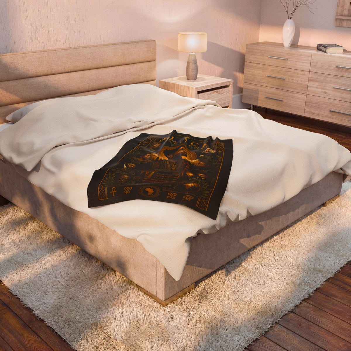 Black Excellence Velveteen Plush Blanket – Inspirational African American Leaders Design