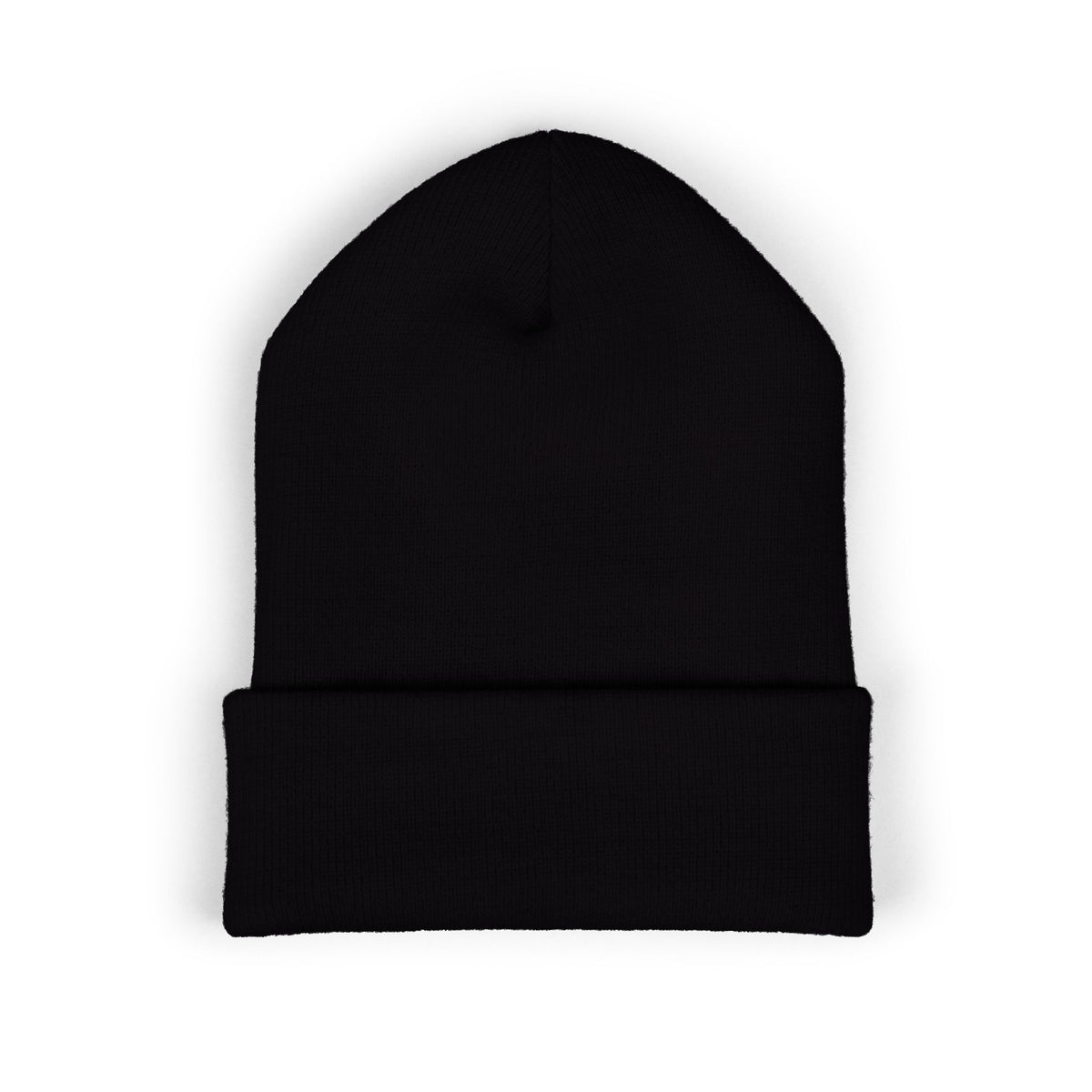 Black Excellence Embroidered Cuffed Beanie | Unisex Knit Winter Hat