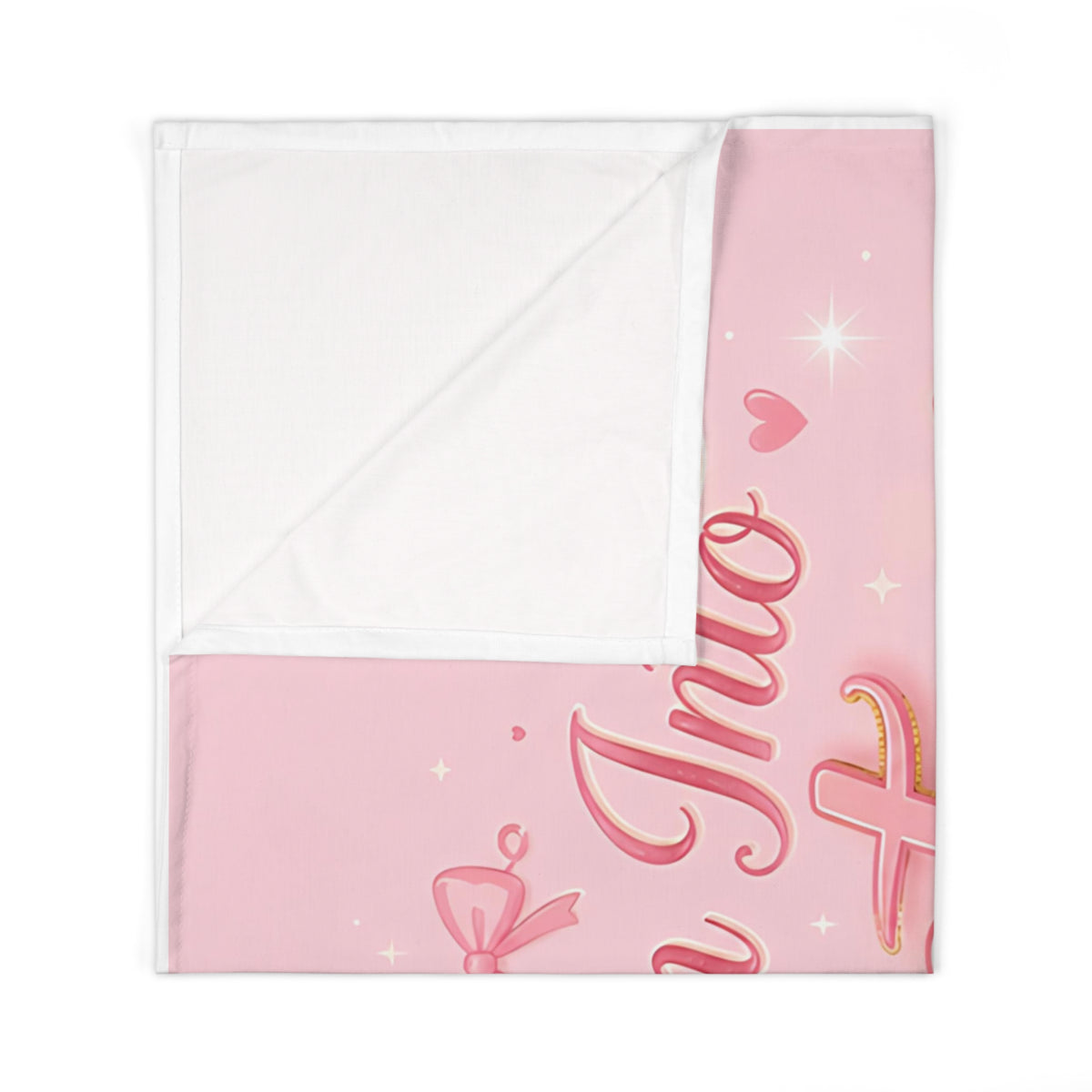 Born Into Greatness Baby Swaddle Blanket I Pink Newborn Swaddle for Girls