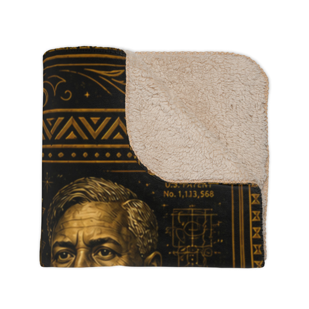 Black History Leaders Sherpa Blanket | Wrapped in Excellence Portrait Thro