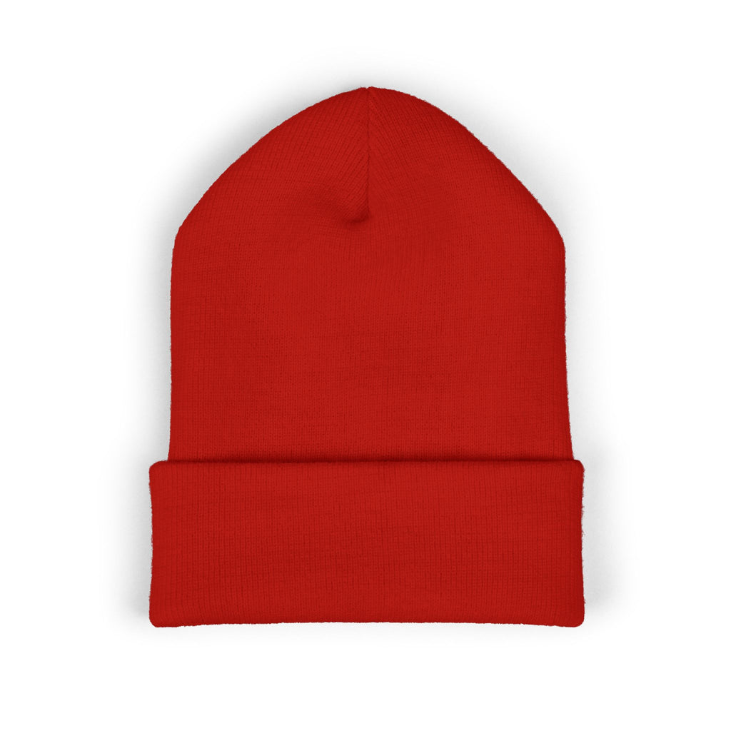 Black Excellence Embroidered Cuffed Beanie | Unisex Knit Winter Hat
