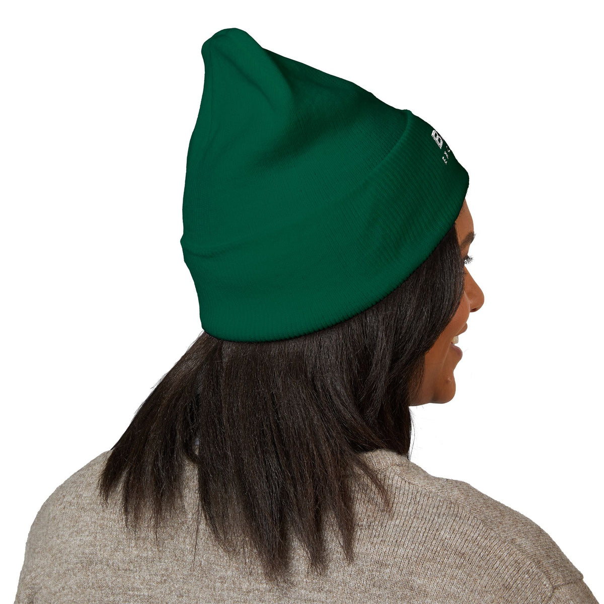 Black Excellence Embroidered Cuffed Beanie | Unisex Knit Winter Hat
