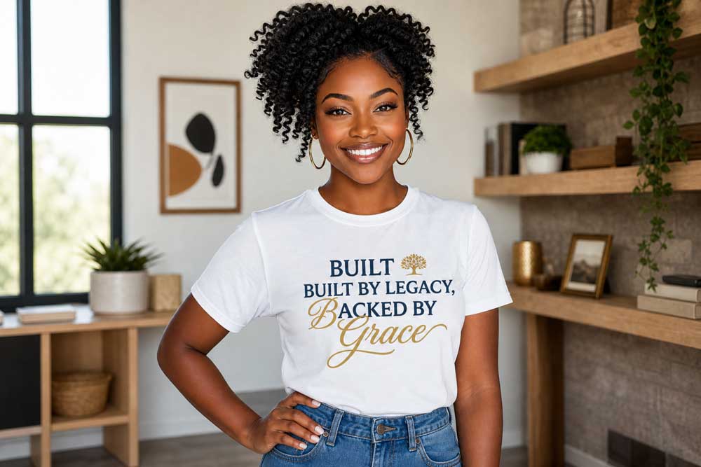 Built by Legacy, Backed by Grace T-Shirt | Faith & Family Graphic Tee