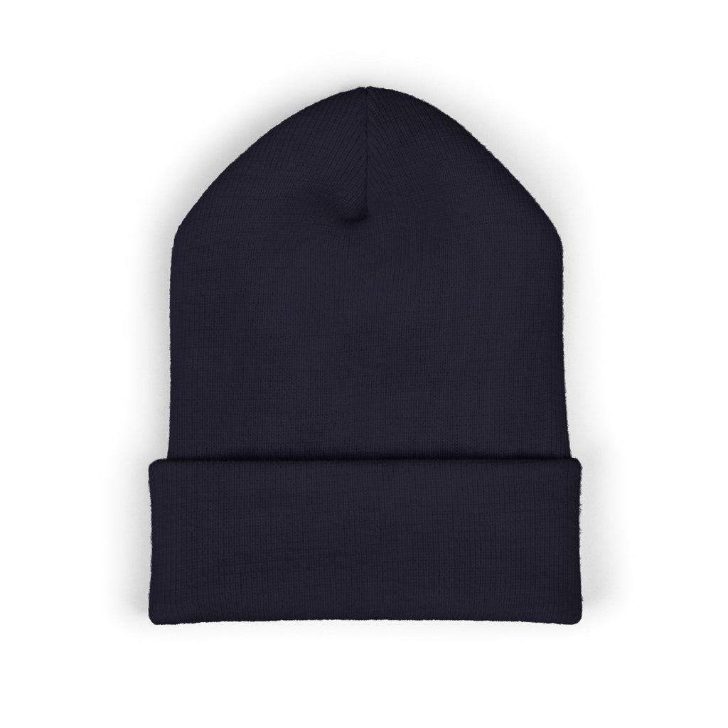 Black Excellence Embroidered Cuffed Beanie | Unisex Knit Winter Hat