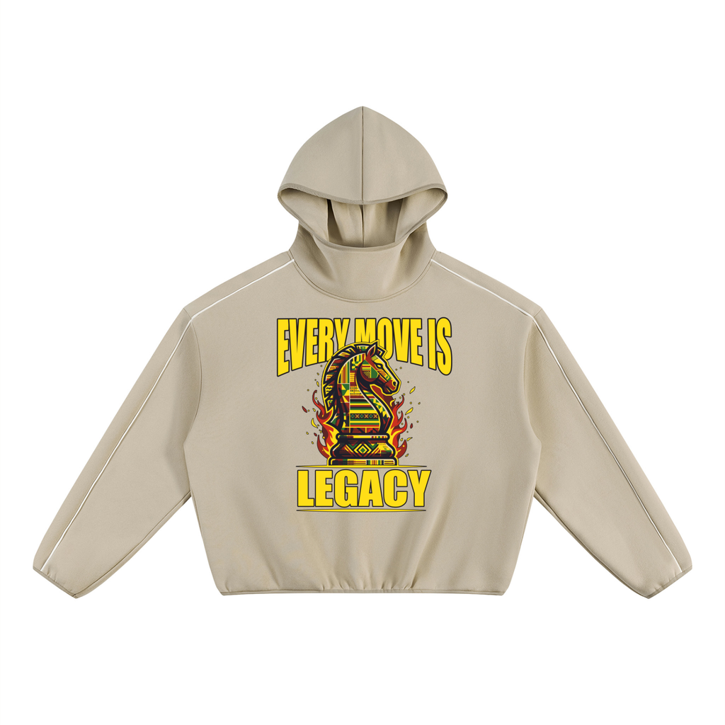 Every Move Is Legacy Unisex Boxy Piping Fleece Hoodie