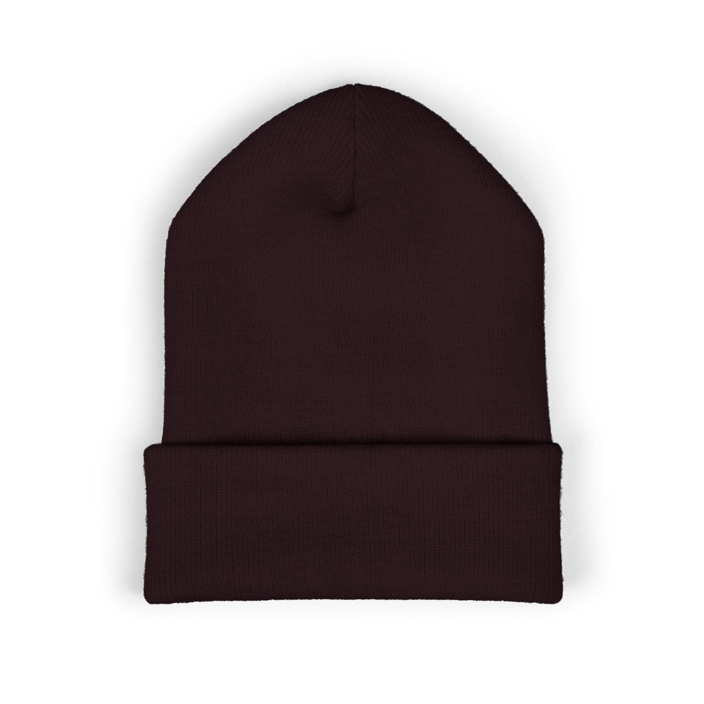 Black Excellence Embroidered Cuffed Beanie | Unisex Knit Winter Hat