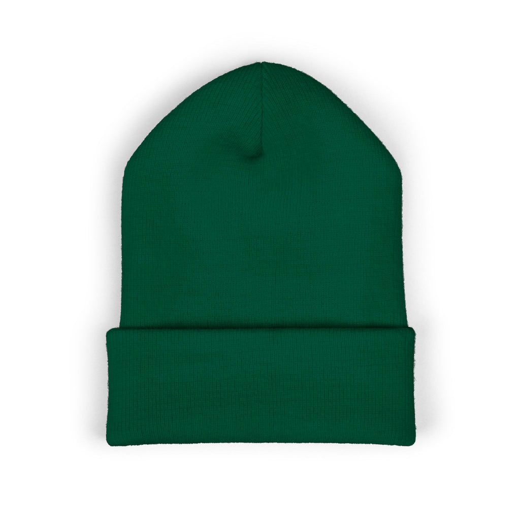 Black Excellence Embroidered Cuffed Beanie | Unisex Knit Winter Hat