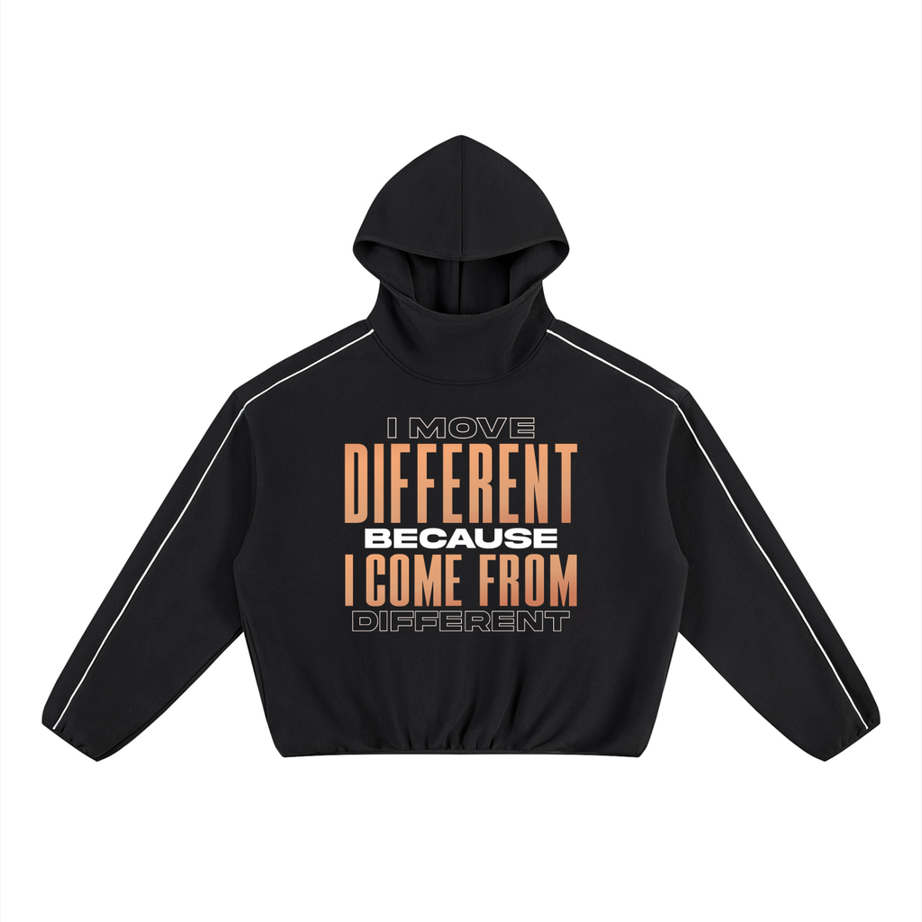 I Move Different Unisex Boxy Piping Fleece Hoodie