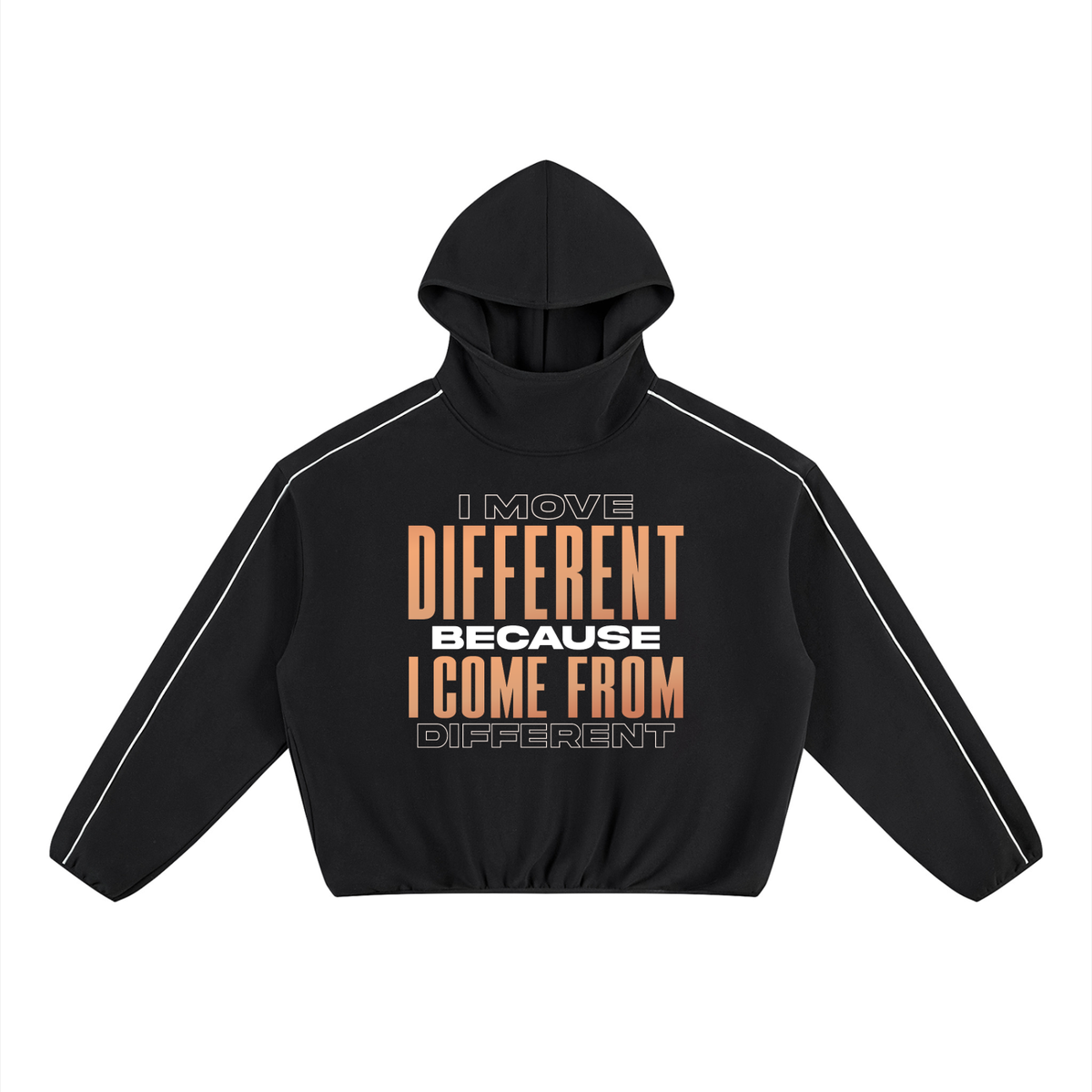 I Move Different Unisex Boxy Piping Fleece Hoodie