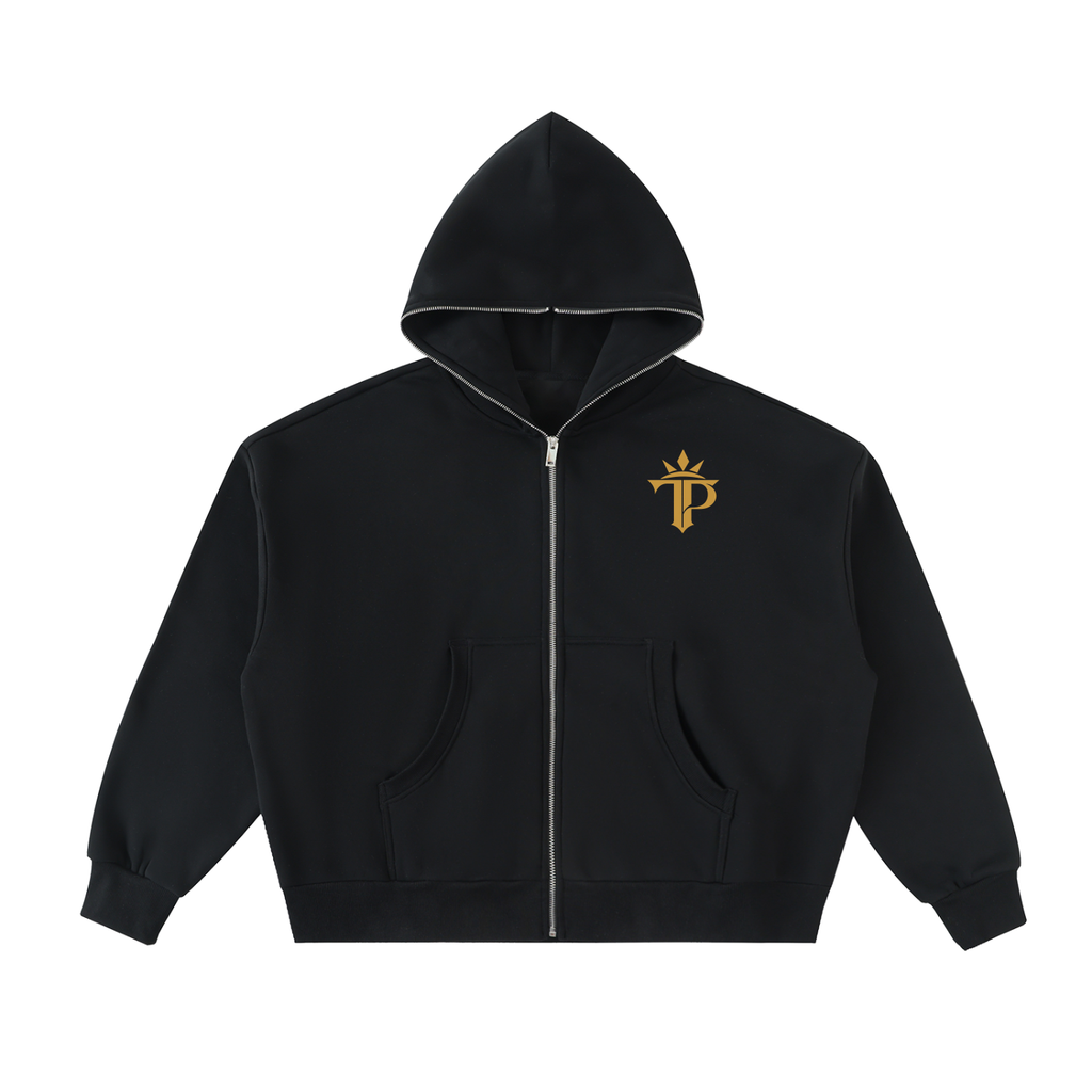Tali Prints Signature Full-Zip Boxy Hoodie