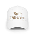 Built Different Embroidered Baseball Cap | Minimal Gold Script Low Profile Hat