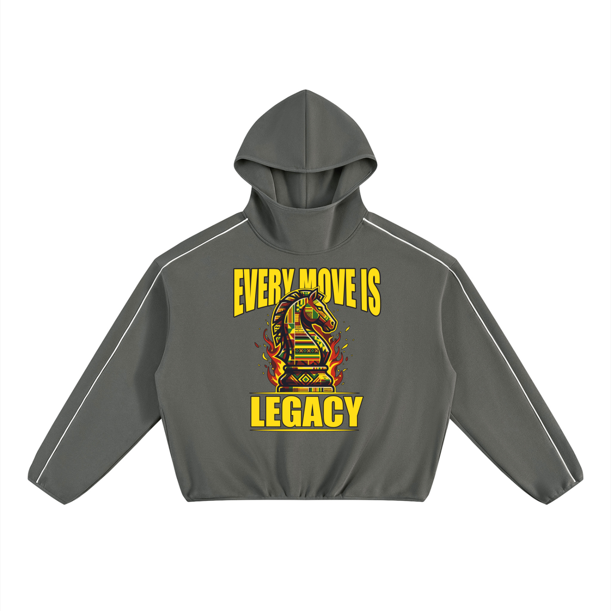 Every Move Is Legacy Unisex Boxy Piping Fleece Hoodie