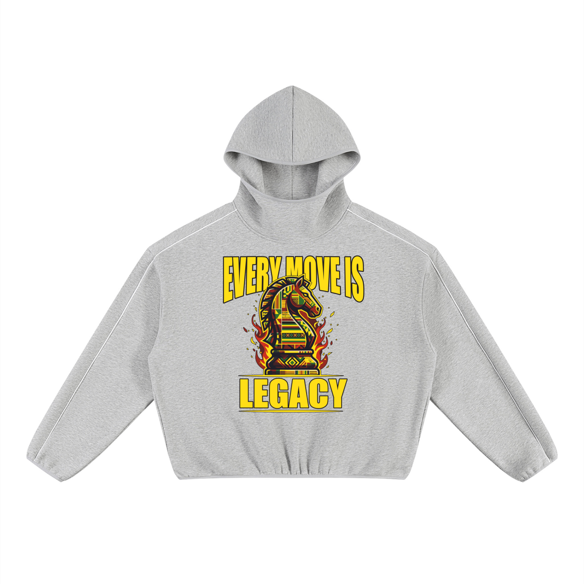 Every Move Is Legacy Unisex Boxy Piping Fleece Hoodie