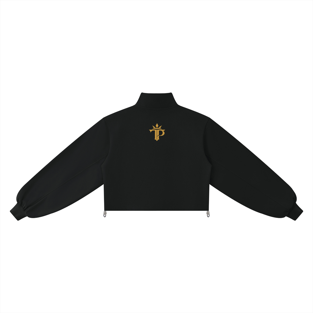 Tali Prints Signature Crown Women's Mock Neck Quarter-Zip Sweatshirt