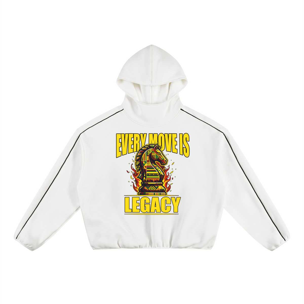 Every Move Is Legacy Unisex Boxy Piping Fleece Hoodie